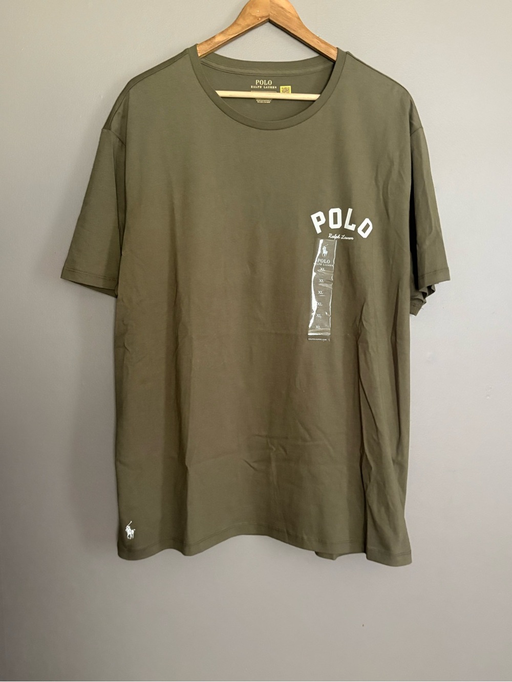 NWT Polo by Ralph Lauren Olive Green Logo Tee Size XL